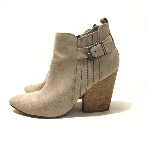 Charlotte Russe Shoes - CHARLOTTE RUSSE TAUPE SUEDE ANKLE BOOTS SIZE 8